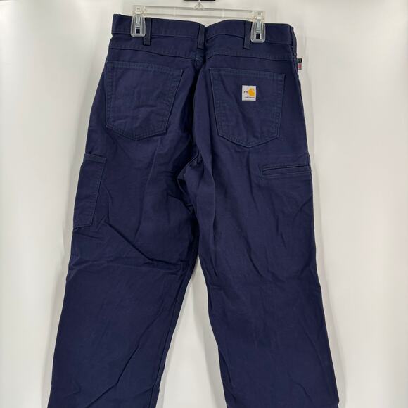 Carhartt FR 34x32 Navy Blue Carpenter CAT2 Loose Fit Denim Jeans - Picture 7 of 7